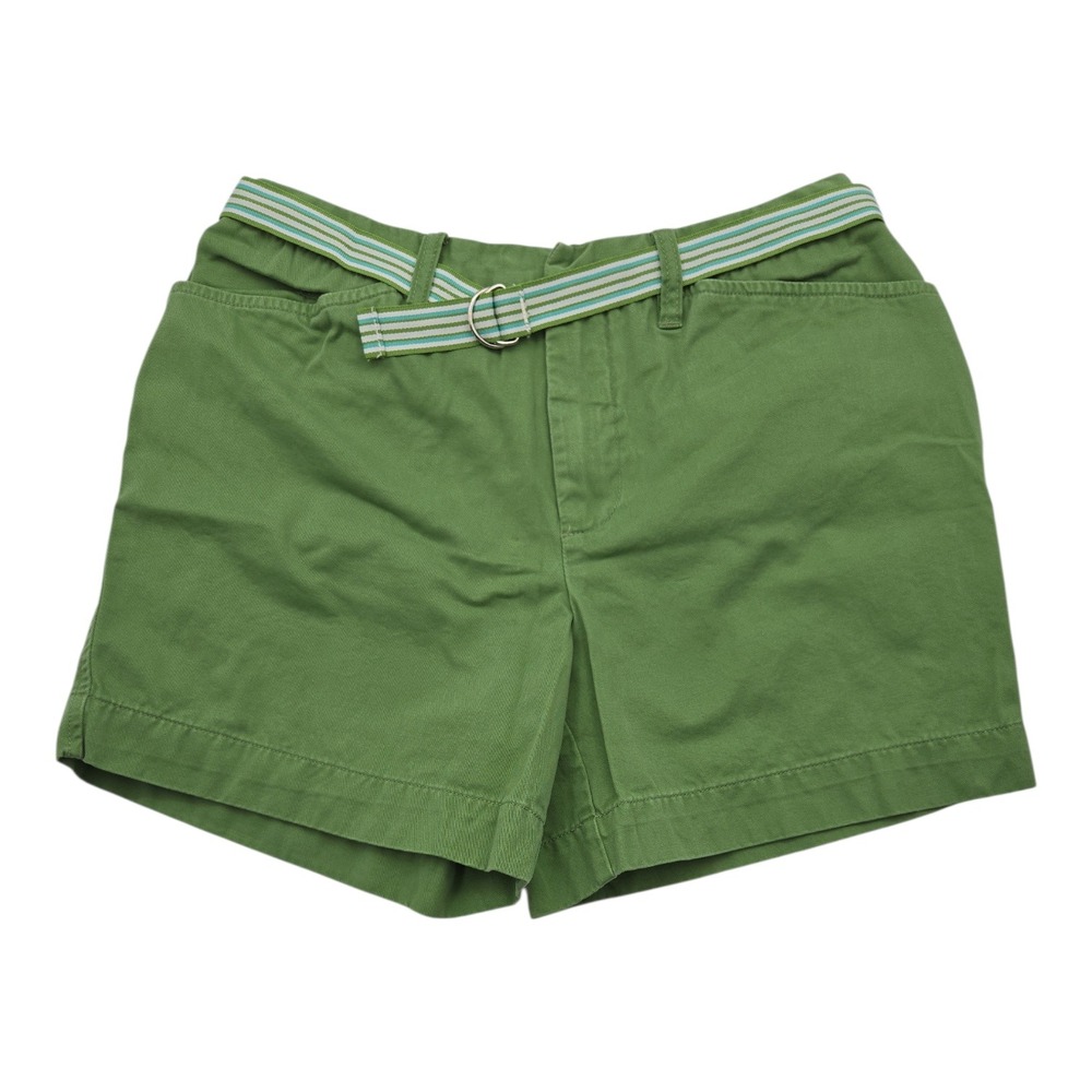 Vintage Cherokee Women's Green Chino‎ Shorts with Belt Size 10